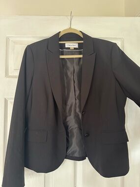 Calvin Klein Black Tailored Blazer Size 12
